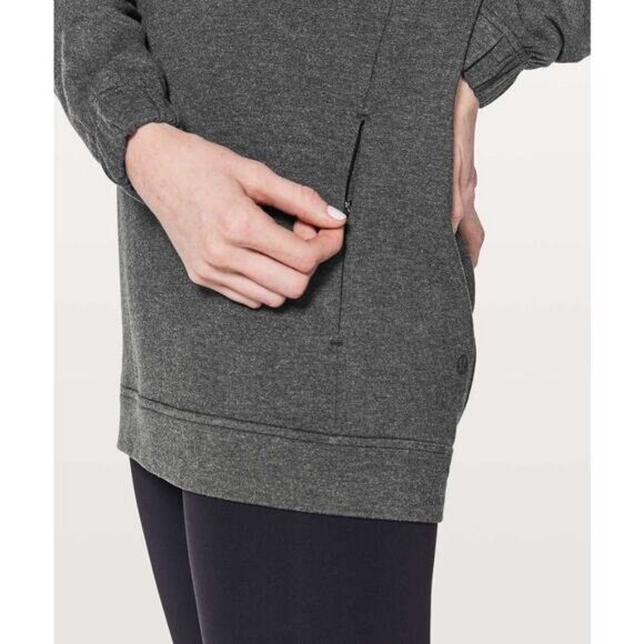 Lululemon Twisted & Tucked Long Sleeve In Heathered Mod Black Size 4 - Picture 3 of 9